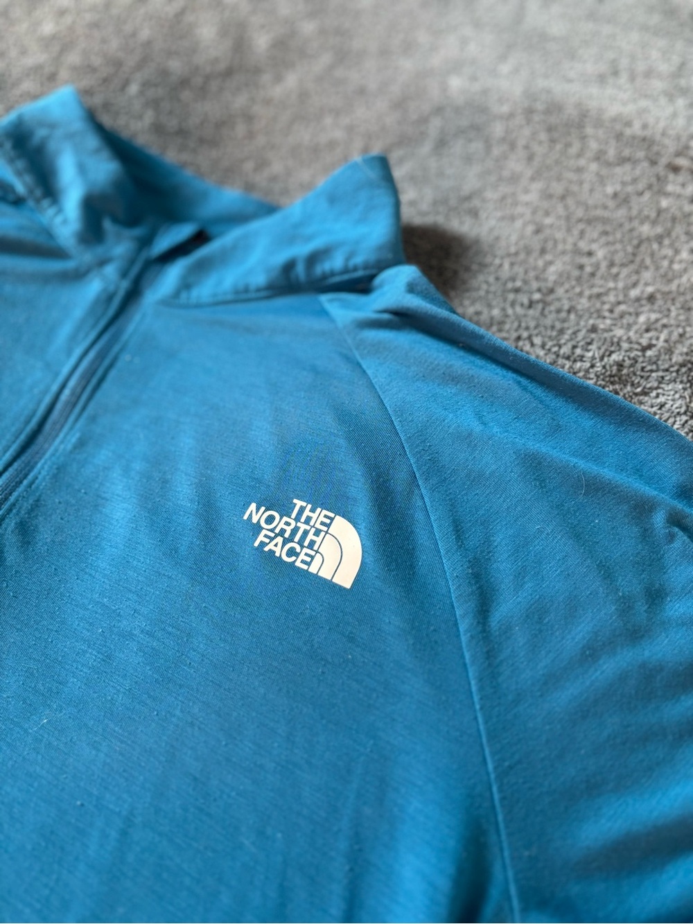 The North Face Teal Blue Quarter Zip Pullover